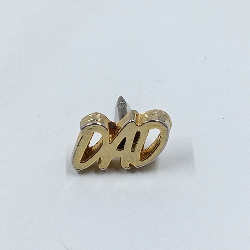Vintage dad script gold tone - dad,