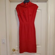 Stop Staring Dress Women's Size Large Alicia Estrada Red Fitted Stretchy VGUC 