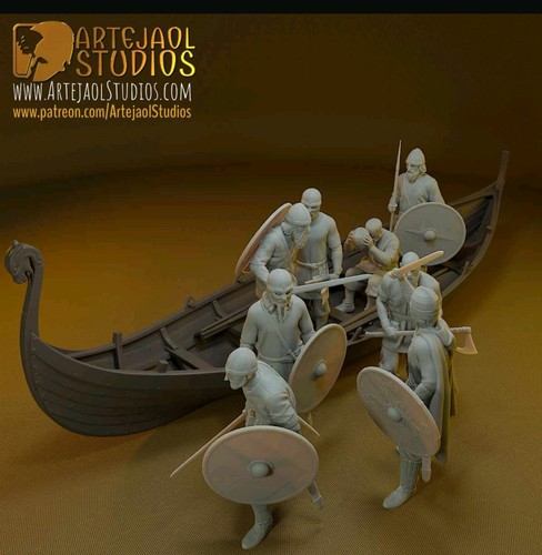 Vikings arrive diorama 1 - vikings,