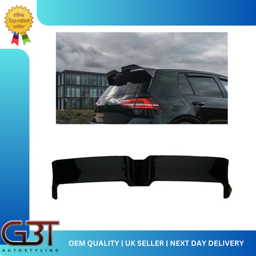 Rear gloss black boot spoiler - black,