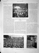 Original Old Antique Print