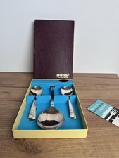 Vintage George Butler Sheffield  EPNS Dessert Spoons Ryals Fruit 7 Pieces