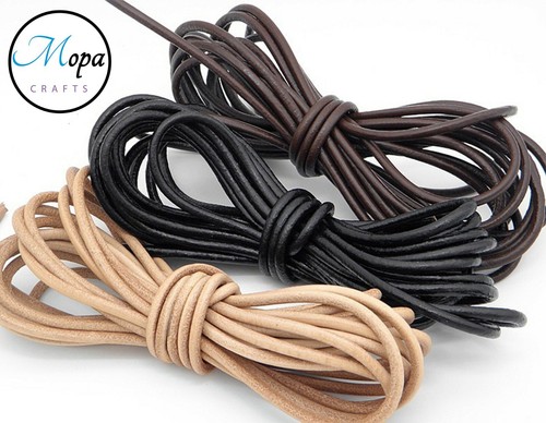 Round leather cord 100 real - leather, 100%