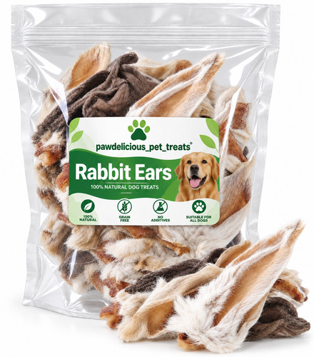 5kg rabbit ears with fur - with, for