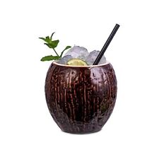 CCN500 Genware Coconut Tiki Cocktail Mug, 500ml, Pack of 4 Beach Party Hawaiian