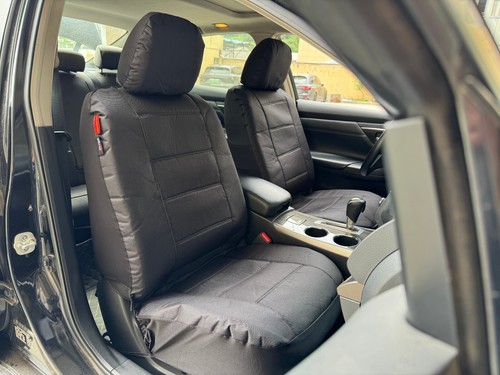 Black waterproof canvas car - black,