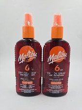 2 X Malibu Dry Tanning Oil