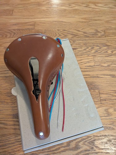 Brooks flyer carved saddle - carved,