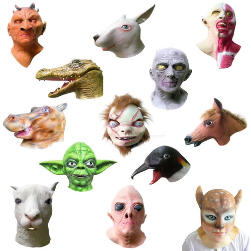 Overhead latex mask halloween - latex,