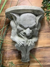 STONE GARDEN LARGE GARGOYLE GOTHIC WALL HANGING SCONCE SHELF PLAQUE ORNAMENT