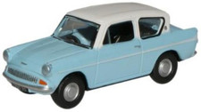 Oxford Diecast N105007 Ford Anglia Light Blue & Ermine White N Gauge
