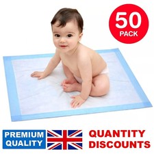 50 x Disposable Baby Changing Mats Incontinence Bed Sheets Pads Travel DOG Nappy