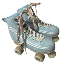 Altar'd State Women's Striped Roller Skates Light Blue Retro Derby Size 7