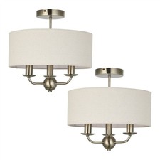 Set of 2 Antique Brass Ceiling