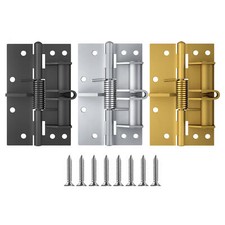 1pc Spring Loaded Self-Closing Door Hinge Heavy Duty Spring Hinge for Doors 