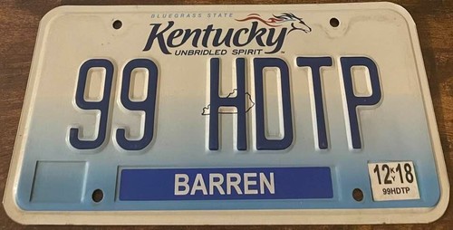 Hdtp vanity license - vanity, plate