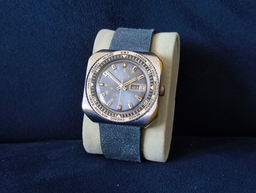 Buler world timer diver - diver, blue
