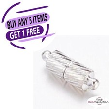 5 Magnetic Clasps 15mm Very Strong Silver Plated Jewellery Making ( AF14 )
