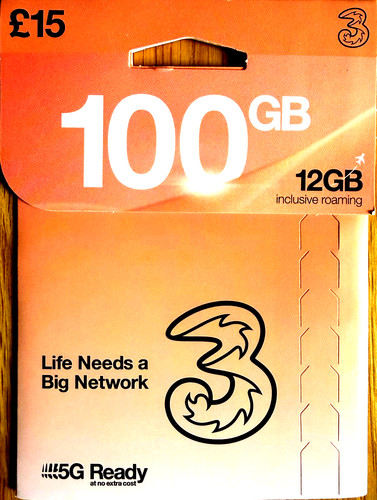 100gb three 5g 4g uk - £15,