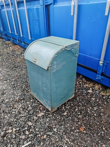 Antique galvanised flour grain - galvanised,