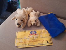 andrex,puppy plushy,6 inches,yellow tag,nugget + Larger Puppy