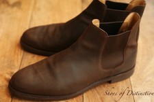 Crockett & Jones Brown Rough Out Suede Chelsea 5 Boots Shoes UK 12.5 E US 13.5