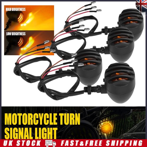 Black amber bullet turn - 4x,