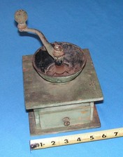 Vintage Primitive Metal and Wood Coffee Grinder /  Mill - Cabin Chic