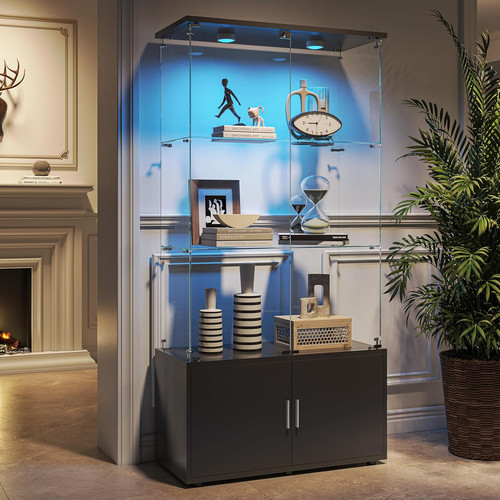 Tall display cabinet with - display,