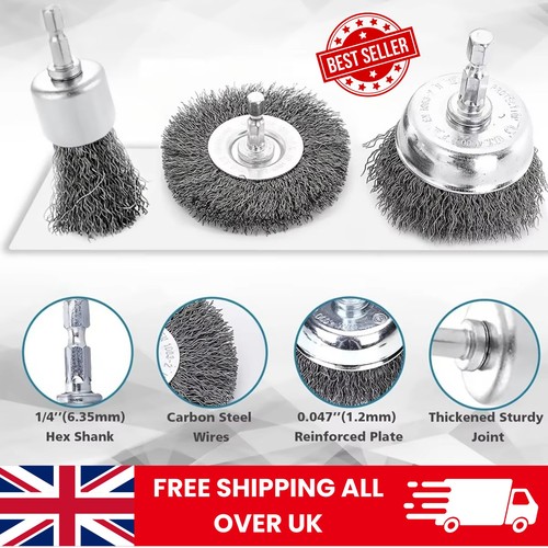 3pcs drill wire brush set - 3pcs,