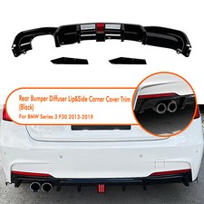 Black Rear Bumper Diffuser Lip