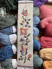 Old English Crewel Embroidery Bell Pull by Coleshill Collection 