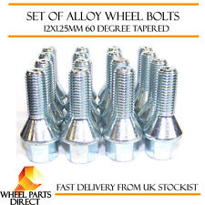 Alloy Wheel Bolts (16) 12x1.25 Nuts Tapered for Peugeot 106 (3 Stud) [Mk1] 91-96