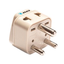 OREI World to India (Type D) Travel Adapter Plug - Beige