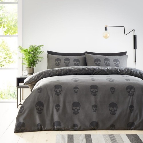 Skull halloween gothic duvet - halloween,