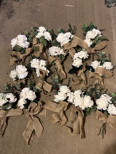 Handmade hessian floral - hessian,