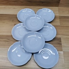 8 x Johnson Brothers Greydawn Blue Spare Saucers - 14.5cm