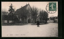 Old postcard Jouy, L ́Église 