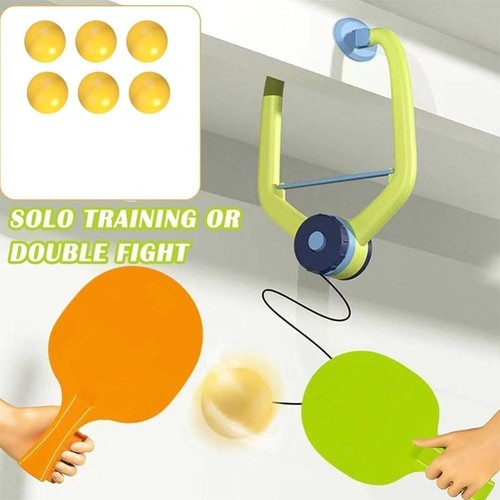 With racket and balls hanging - with,