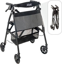 Stander Wonder Rollator Plus, Lightweight Folding Mobility Rolling-Walker, EZ Fo