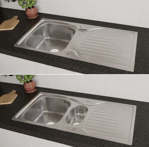 Stainless steel kitchen sink - kitchen,