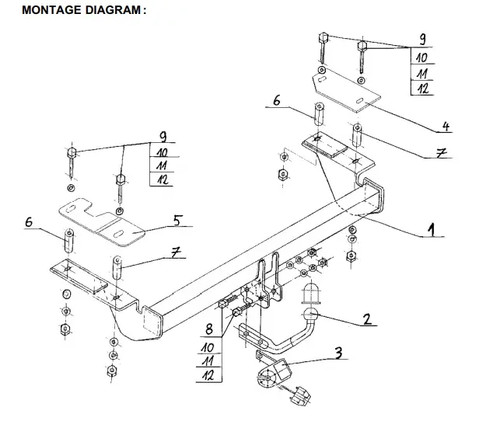 Swan neck tow bar - swan,