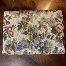 VTG Tapestry Footstool Powell Legacy Queen Anne Metal Legs Floral Regency NOS