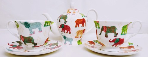 Elephants tea set - elephants, two