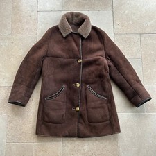 Vintage Nurseys Dark Brown 100% Sheepskin Coat