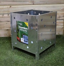 INCINERATOR FIRE BIN 90L BURNING GARDEN GALVANIZED WASTE WOOD LEAVES METAL TRASH