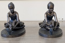 Veronese Ballerina 2003 Cold Bronze Effect  Figurines  X 2 Art Deco