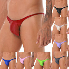 Mens Thongs G-string Jockstrap Pouch Swim Low Rise Bikini Briefs Tanga Underwear