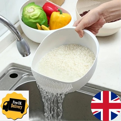 Rice washing bowl with - rice,