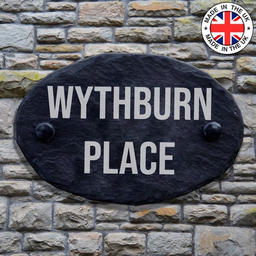 Personalised slate house - house, name